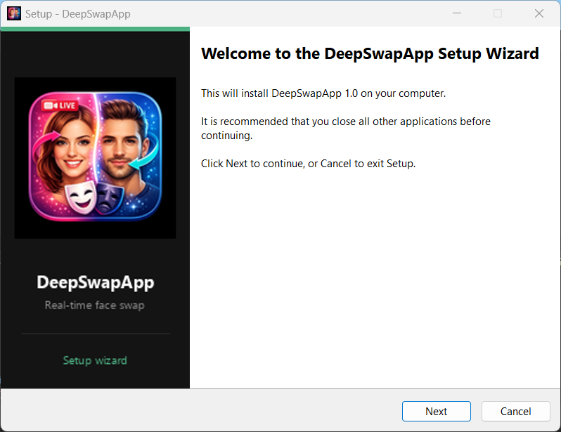 DeepSwapApp Windows installer